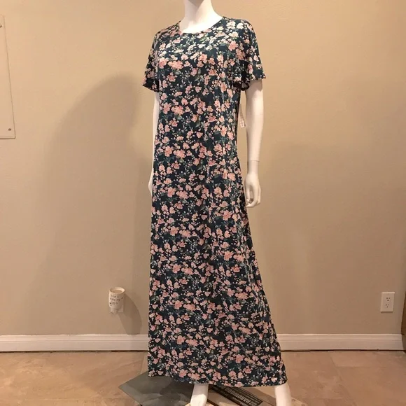 Lularoe Dresses | Summer Maxi Dress New Size Medium Blue Pink Floral Cottagecore Prairie Lularoe | Color: Blue/Pink | Size: M | Vegasgarden's Closet Lularoe Dresses | Summer Maxi Dress New Size Medium Blue Pink Floral Cottagecore Prairie Lularoe | Color: Blue/Pink | Size: M | Vegasgarden's Closet